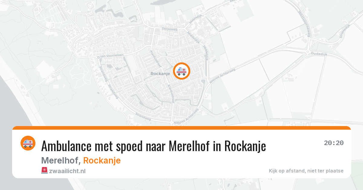 Ambulance met spoed naar Merelhof in Rockanje — 8 jul 2026