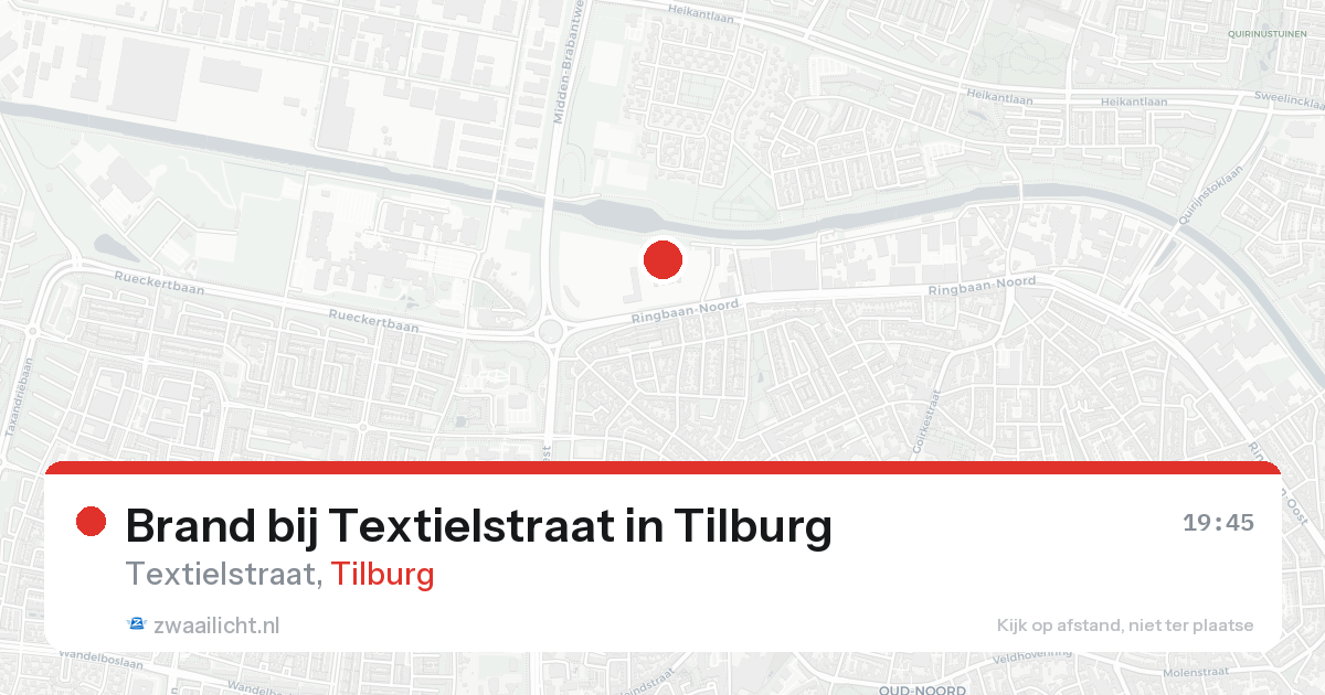 Brand bij Textielstraat in Tilburg — 17 aug 2026