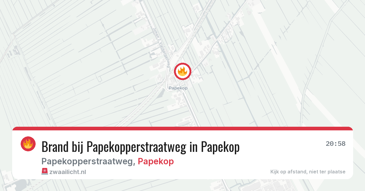 Brand bij Papekopperstraatweg in Papekop — 28 apr 2026