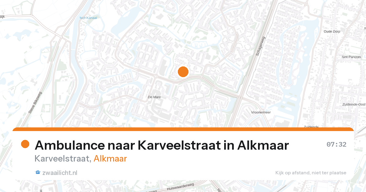 Ambulance naar Karveelstraat in Alkmaar — 27 aug 2026