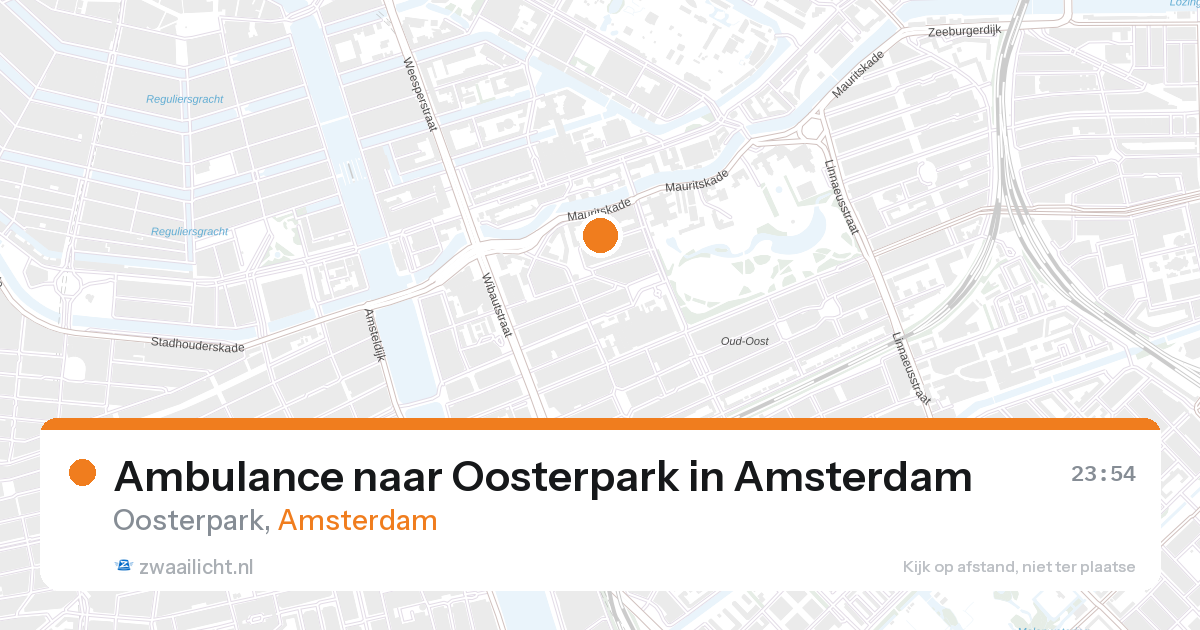 Ambulance naar Oosterpark in Amsterdam — 9 mrt 2026