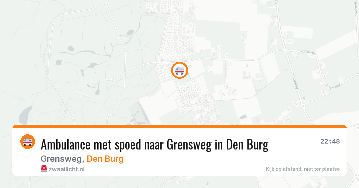 Ambulance met spoed naar Grensweg in Den Burg — 13 mrt 2026
