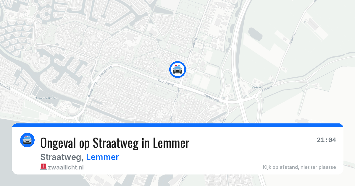 Ongeval op Straatweg in Lemmer — 9 apr 2026