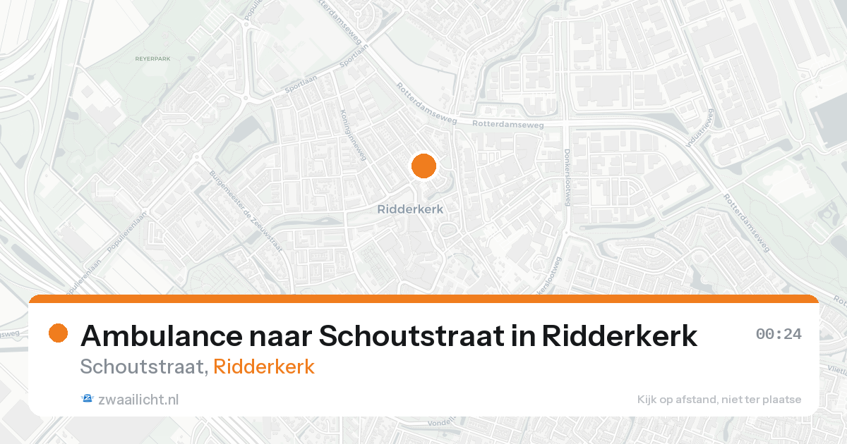 Ambulance naar Schoutstraat in Ridderkerk — 30 jan 2026