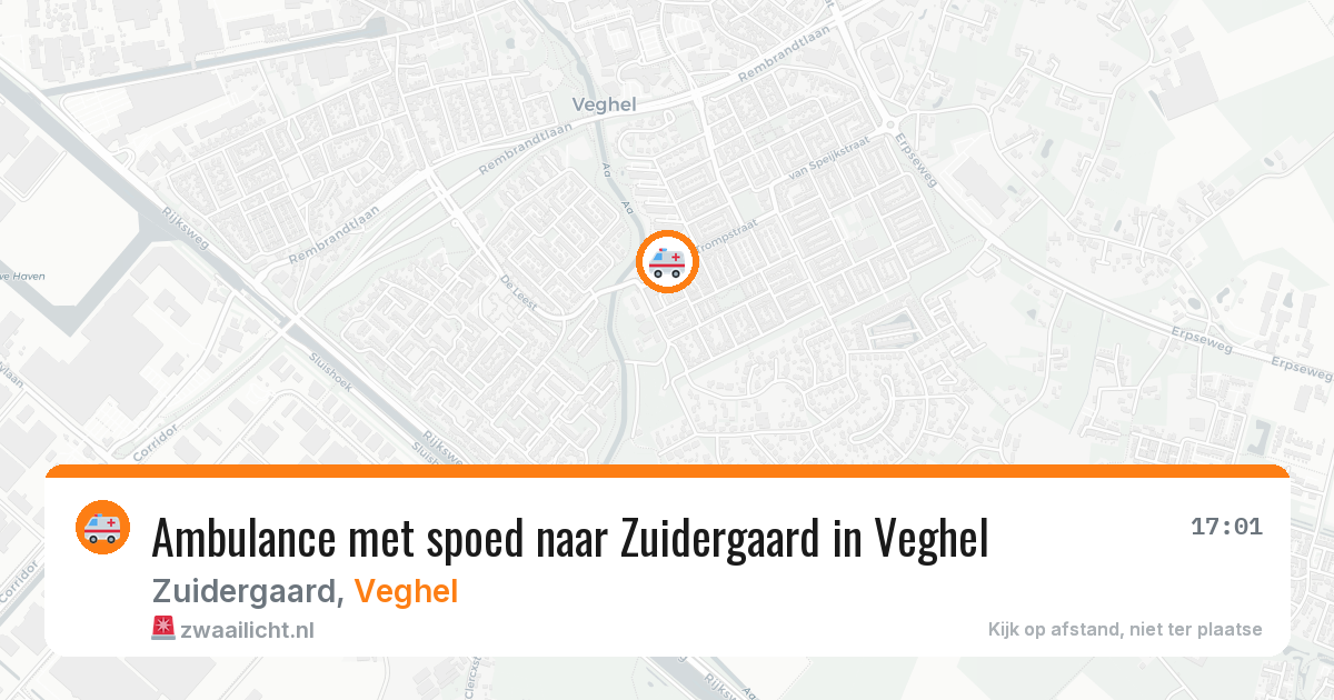 Ambulance met spoed naar Zuidergaard in Veghel — 22 mrt 2026