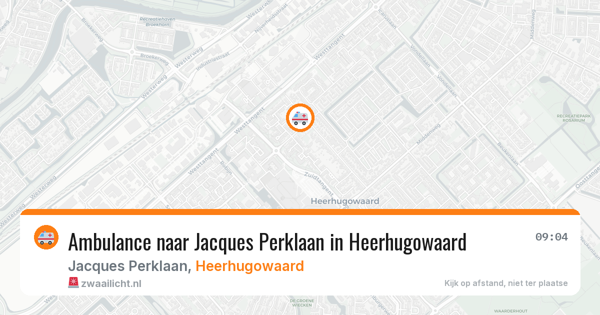 Ambulance naar Jacques Perklaan in Heerhugowaard — 2 jun 2026