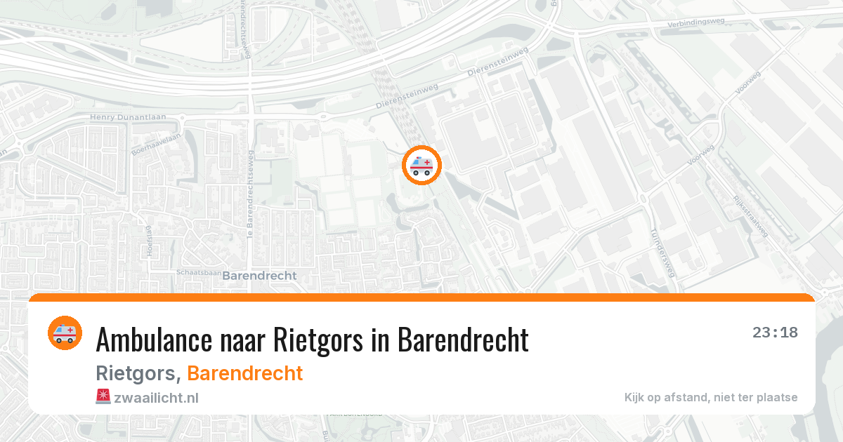 Ambulance naar Rietgors in Barendrecht — 21 jun 2026