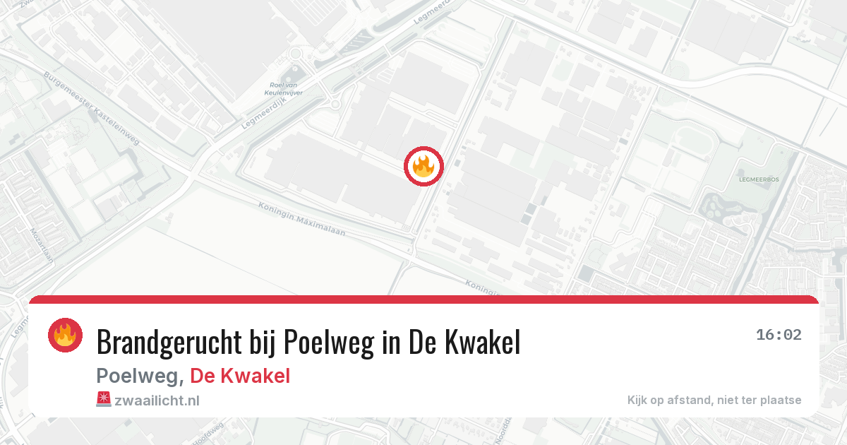 Brandgerucht bij Poelweg in De Kwakel — 10 aug 2026