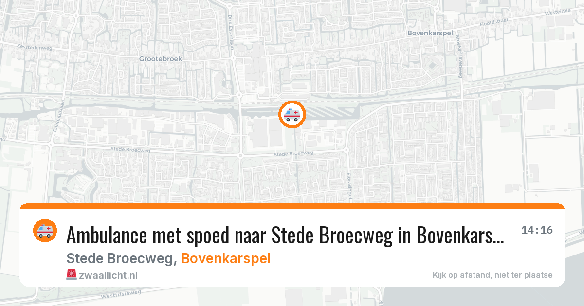 Ambulance met spoed naar Stede Broecweg in Bovenkarspel — 3 jul 2026