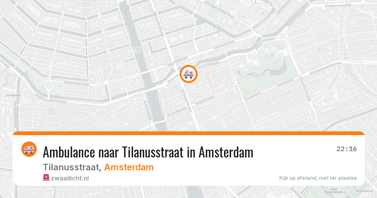 Ambulance naar Tilanusstraat in Amsterdam — 25 jul 2026