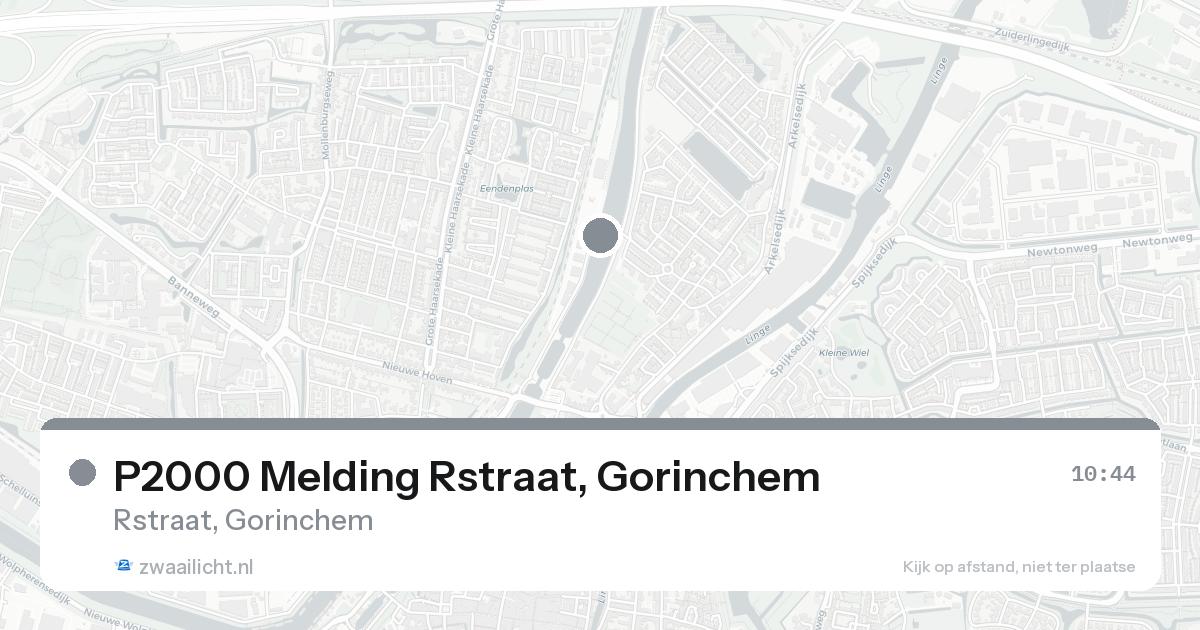 P2000 Melding Rstraat, Gorinchem — 25 aug 2026