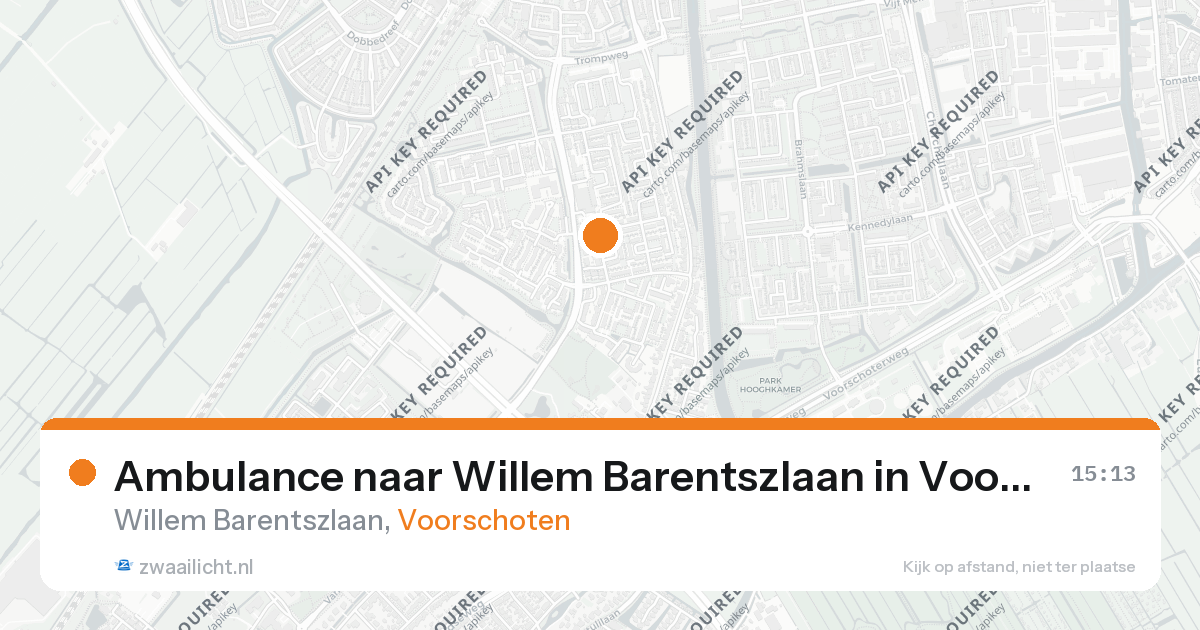 Ambulance naar Willem Barentszlaan in Voorschoten — 26 aug 2026