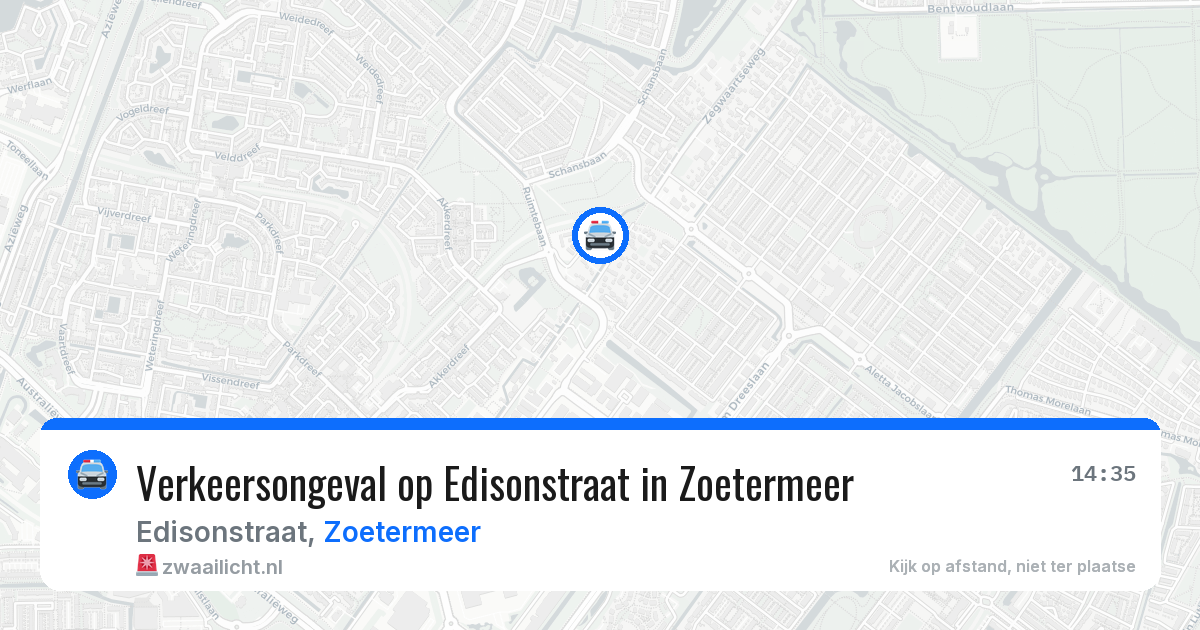 Verkeersongeval op Edisonstraat in Zoetermeer — 25 mei 2026