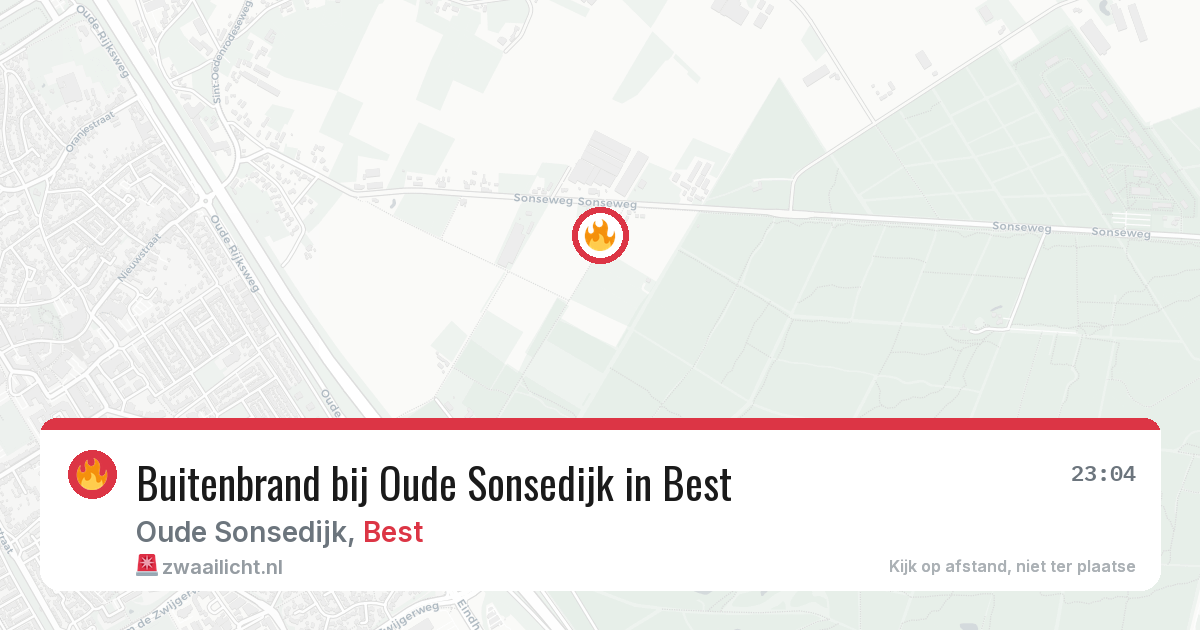 Buitenbrand bij Oude Sonsedijk in Best — 1 mei 2026