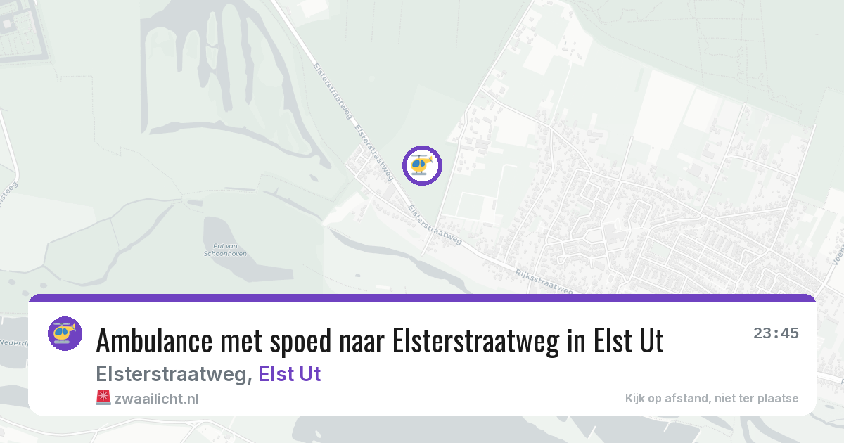 Ambulance met spoed naar Elsterstraatweg in Elst Ut — 21 jun 2026