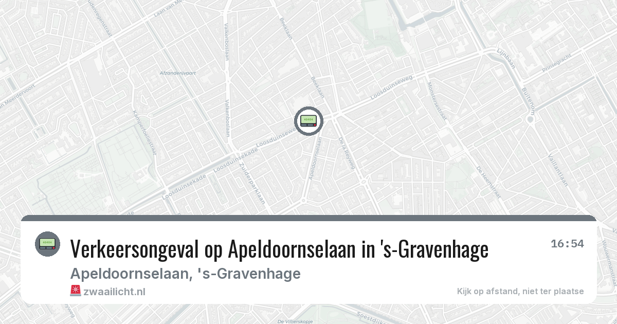Verkeersongeval op Apeldoornselaan in 's-Gravenhage — 13 feb 2026