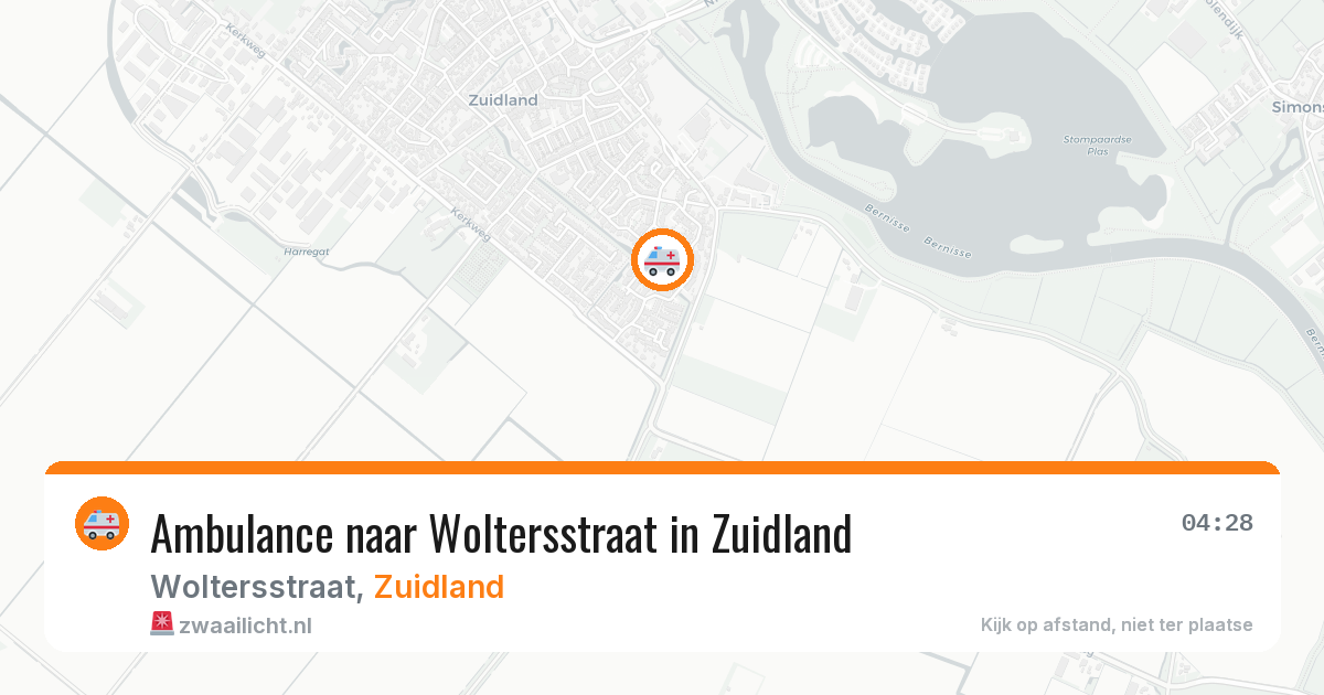 Ambulance naar Woltersstraat in Zuidland — 29 jun 2026