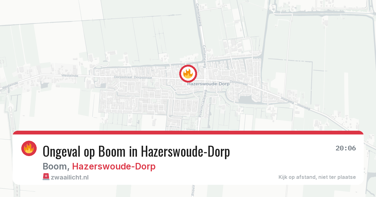 Ongeval op Boom in Hazerswoude-Dorp — 26 jul 2026