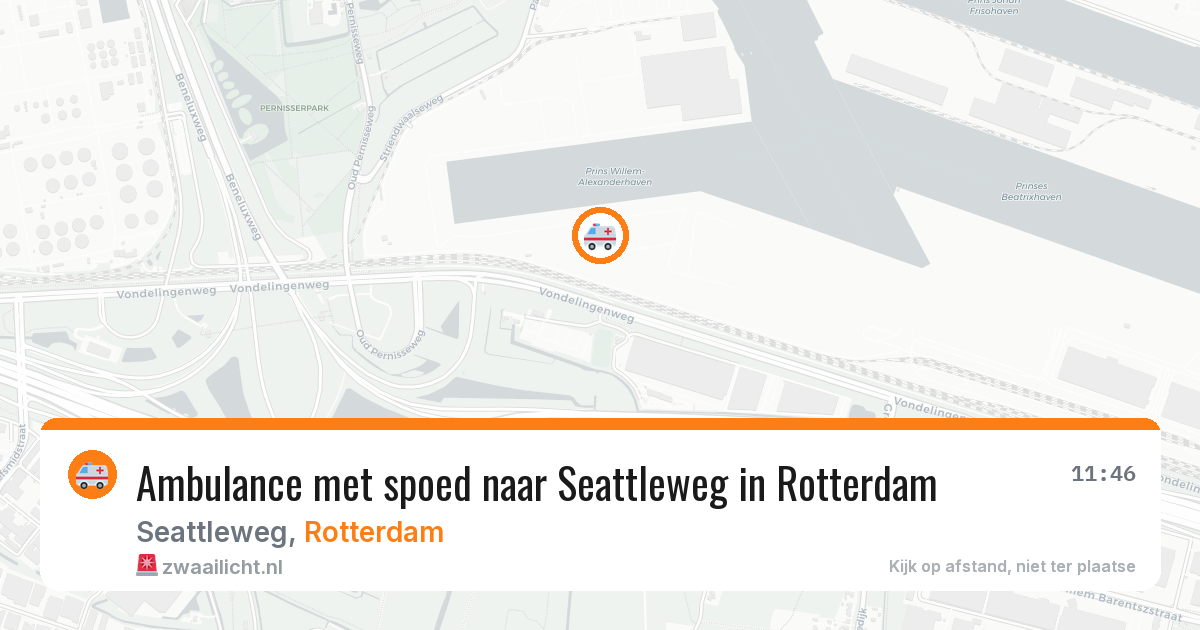 Ambulance met spoed naar Seattleweg in Rotterdam — 31 jul 2026