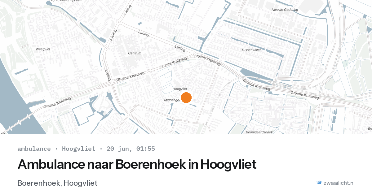 Ambulance naar Boerenhoek in Hoogvliet — 19 jun 2026