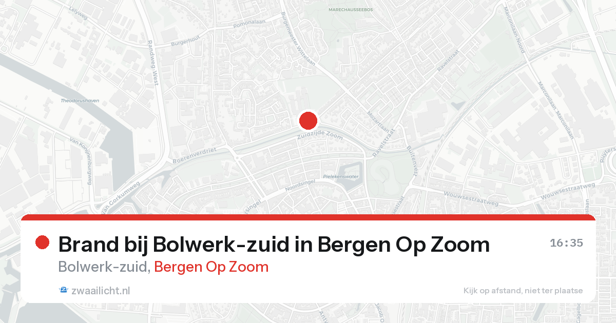 Brand bij Bolwerk-zuid in Bergen Op Zoom — 19 aug 2026
