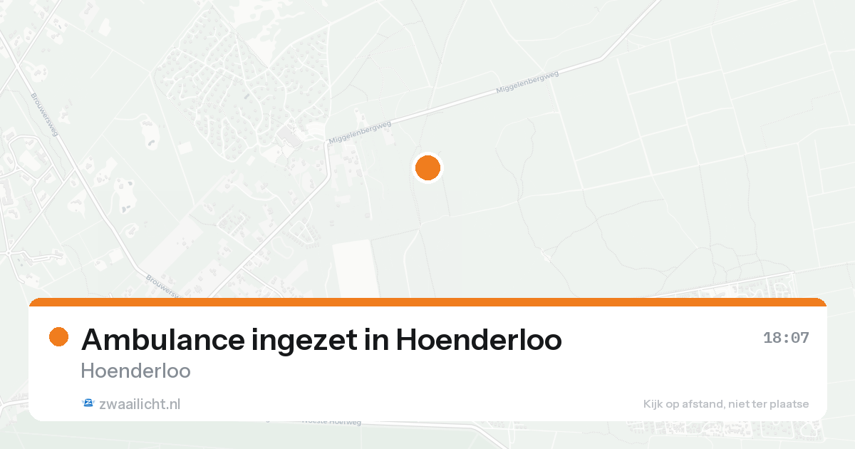 Ambulance ingezet in Hoenderloo — 14 aug 2026