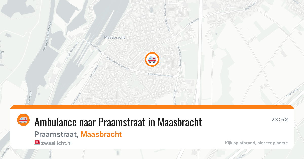 Ambulance naar Praamstraat in Maasbracht — 27 jun 2026