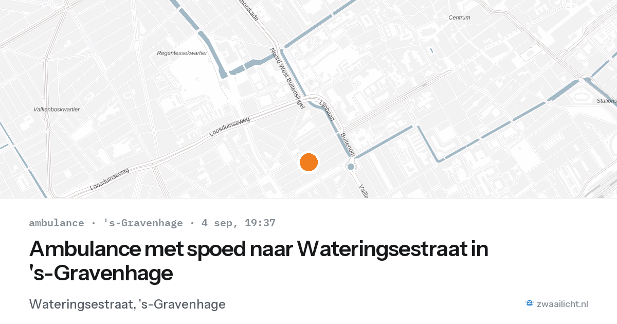 Ambulance met spoed naar Wateringsestraat in 's-Gravenhage — 4 sep 2026
