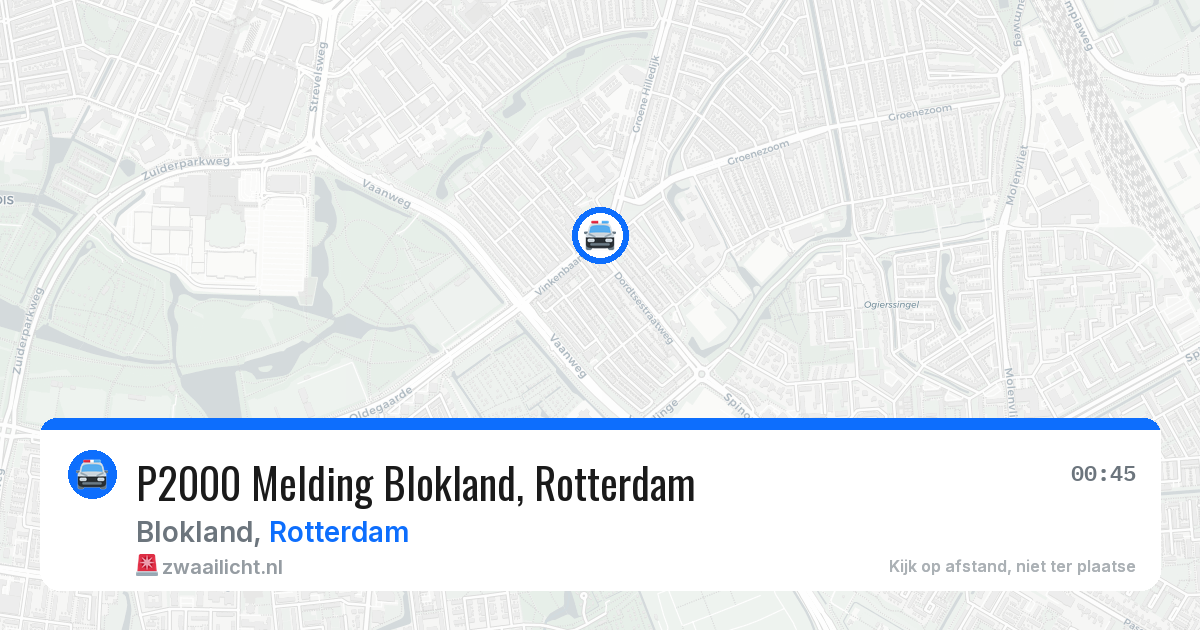 P2000 Melding Blokland, Rotterdam — 22 apr 2026