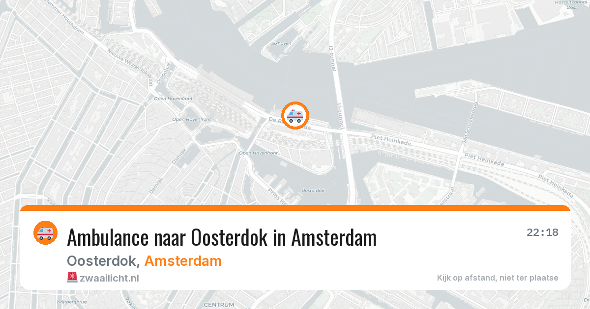 Ambulance naar Oosterdok in Amsterdam — 28 mrt 2026