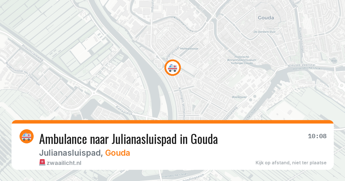 Ambulance naar Julianasluispad in Gouda — 14 jul 2026