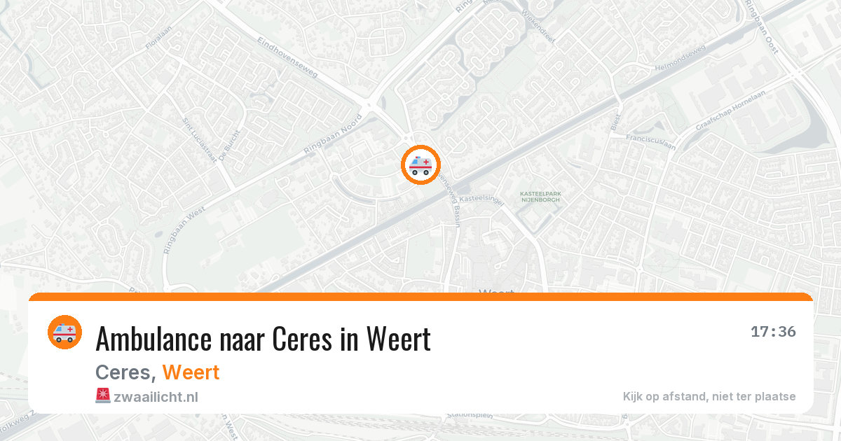Ambulance naar Ceres in Weert — 13 jun 2026
