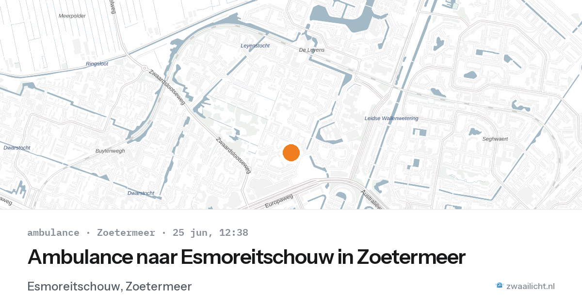 Ambulance naar Esmoreitschouw in Zoetermeer — 25 jun 2026
