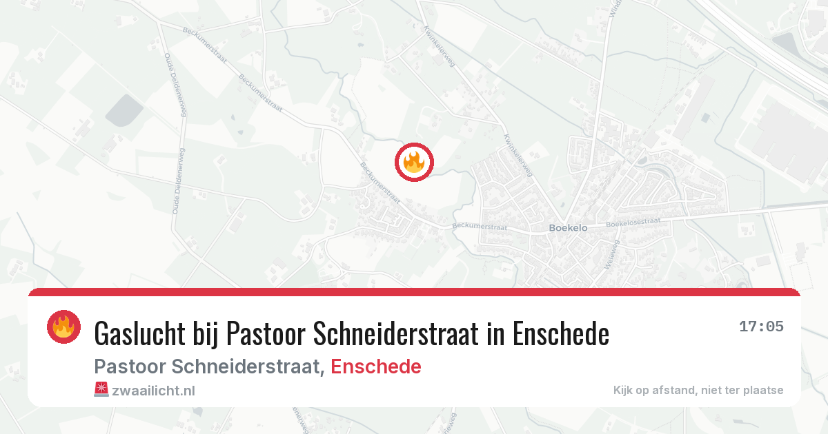 Gaslucht bij Pastoor Schneiderstraat in Enschede — 5 apr 2026