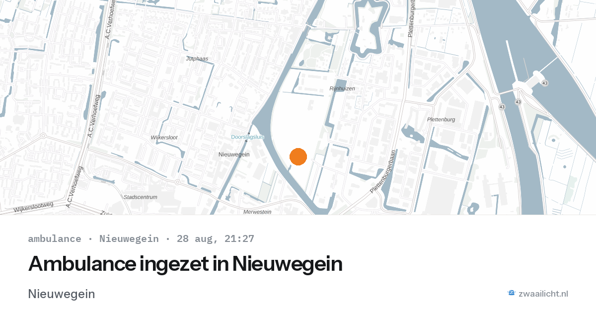 Ambulance ingezet in Nieuwegein — 28 aug 2026