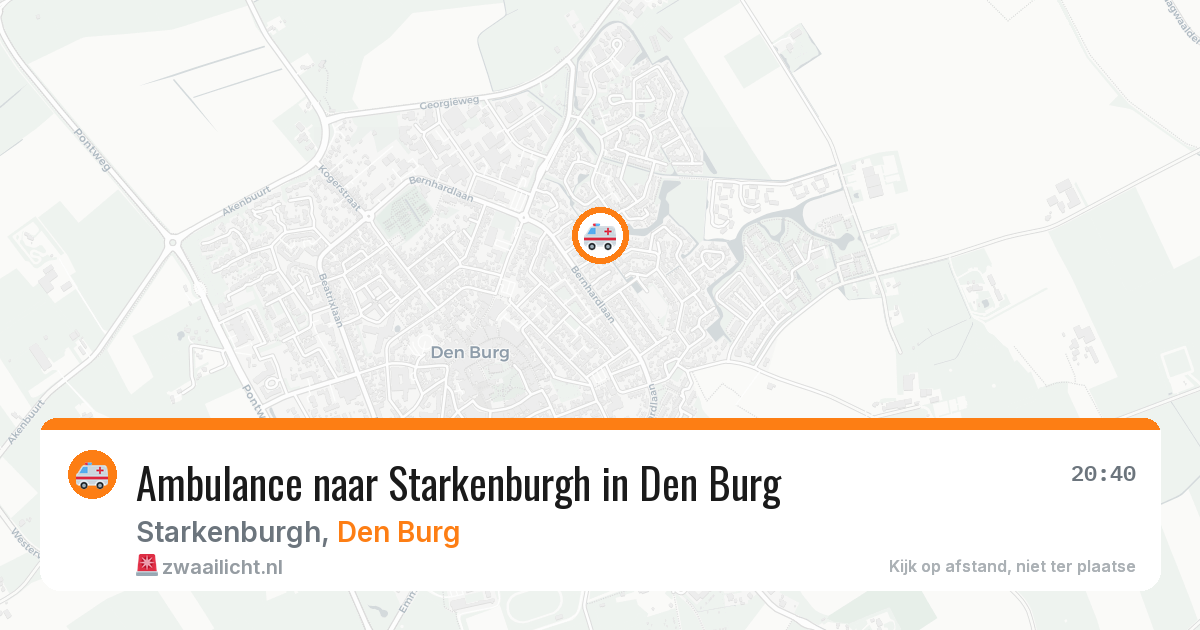 Ambulance naar Starkenburgh in Den Burg — 4 aug 2026