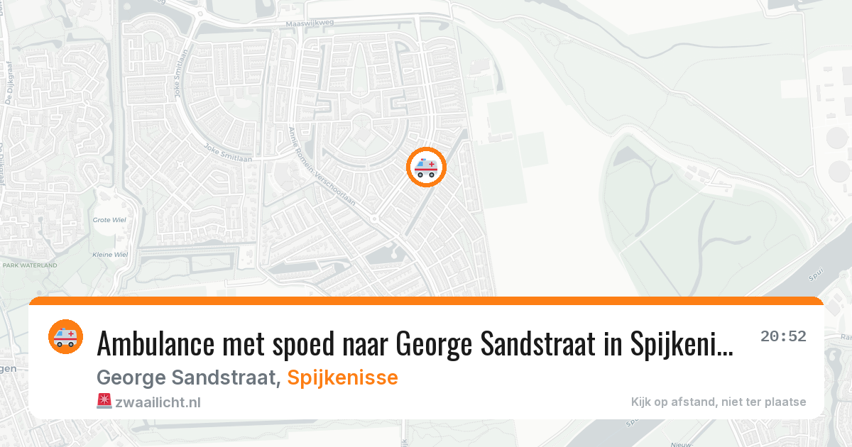 Ambulance met spoed naar George Sandstraat in Spijkenisse — 2 aug 2026