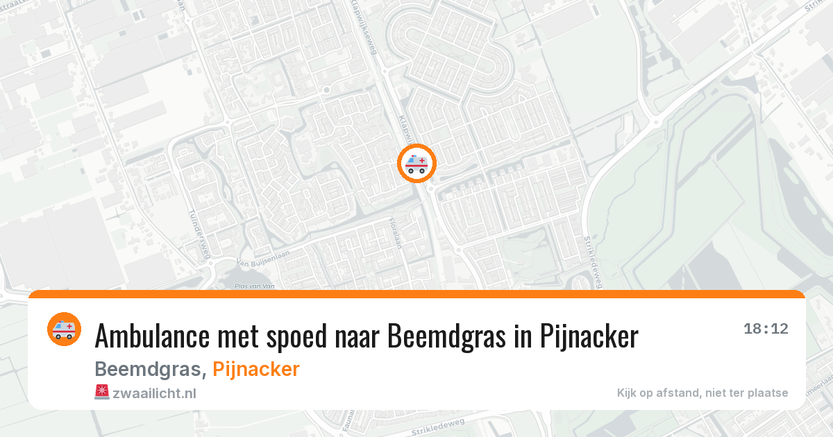 Ambulance met spoed naar Beemdgras in Pijnacker — 27 jul 2026