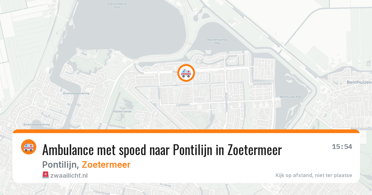 Ambulance met spoed naar Pontilijn in Zoetermeer — 6 jun 2026