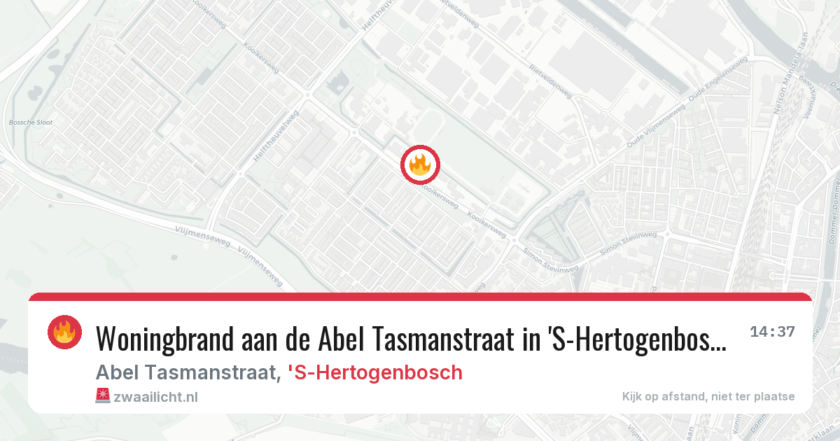 Woningbrand aan de Abel Tasmanstraat in 'S-Hertogenbosch — 4 jun 2026