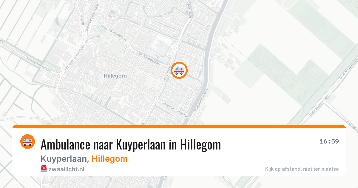 Ambulance naar Kuyperlaan in Hillegom — 8 jul 2026