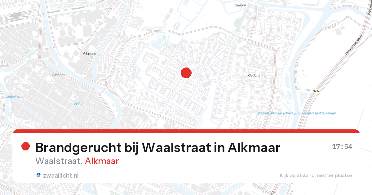 Brandgerucht bij Waalstraat in Alkmaar — 7 mei 2026