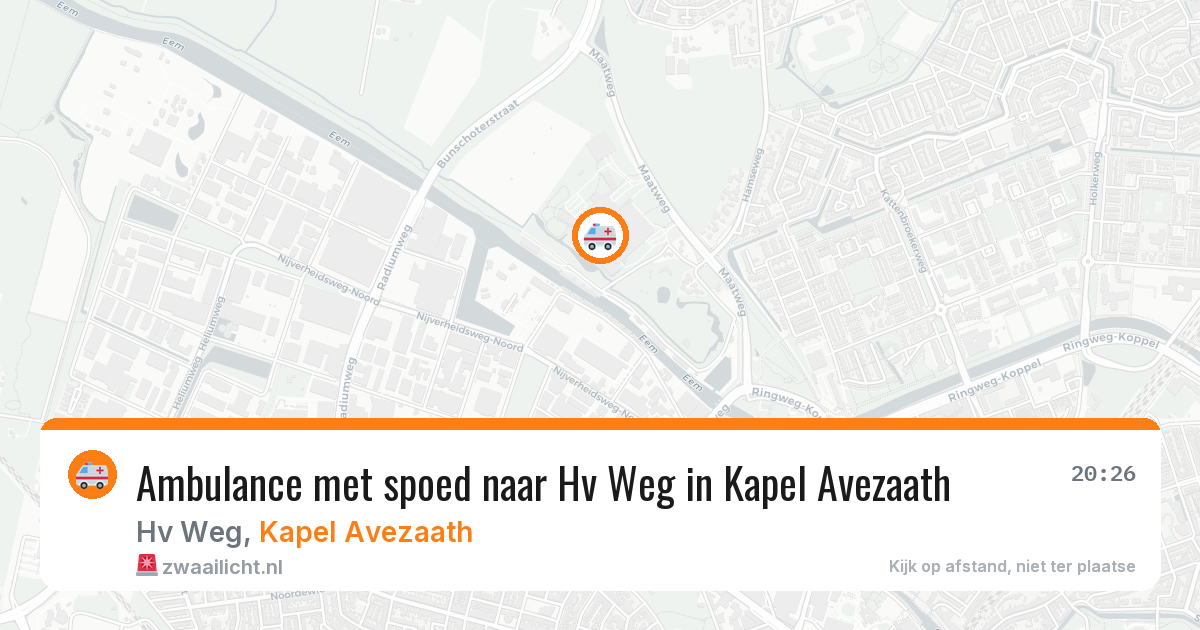Ambulance met spoed naar Hv Weg in Kapel Avezaath — 27 jul 2026