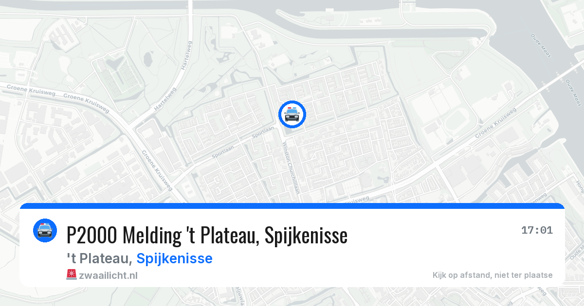 P2000 Melding 't Plateau, Spijkenisse — 28 mei 2026