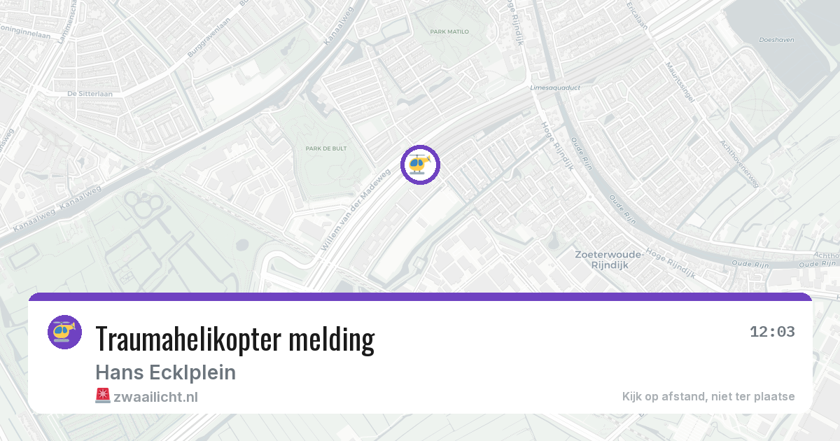 Traumahelikopter melding — 24 jan 2026