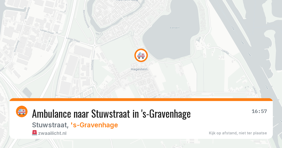 Ambulance naar Stuwstraat in 's-Gravenhage — 18 mrt 2026