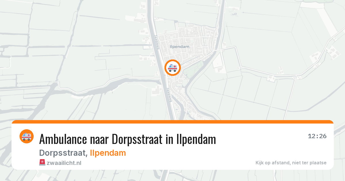 Ambulance naar Dorpsstraat in Ilpendam — 3 aug 2026