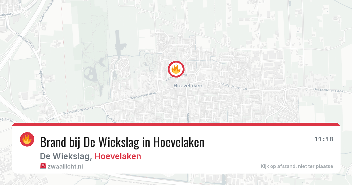 Brand bij De Wiekslag in Hoevelaken — 20 jul 2026