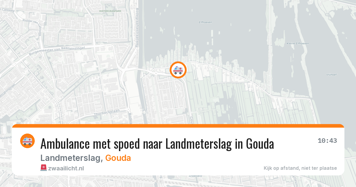 Ambulance met spoed naar Landmeterslag in Gouda — 29 jul 2026