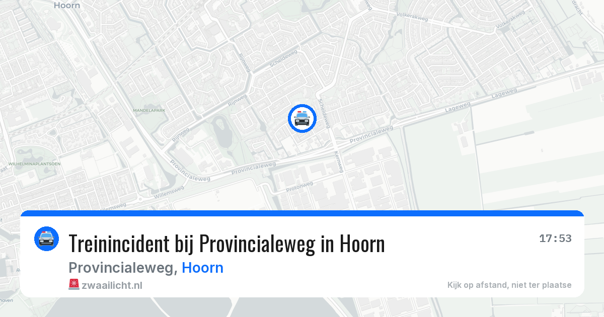 Treinincident bij Provincialeweg in Hoorn — 4 jul 2026